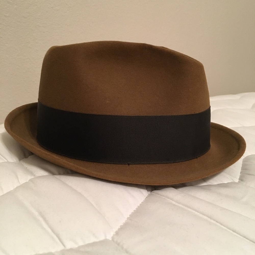 Vintage tan cavanagh fedora size 6 7/8